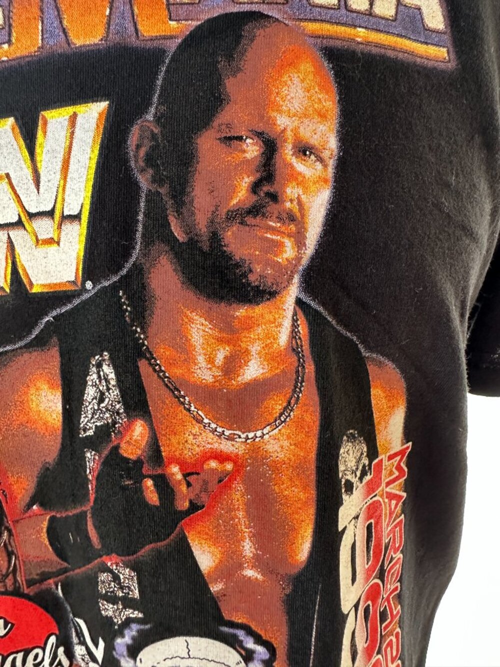 Shawn Michaels Stone Cold Steve Austin Wrestle Mania XIV Boston 1999 Men's Black - Picture 4 of 5